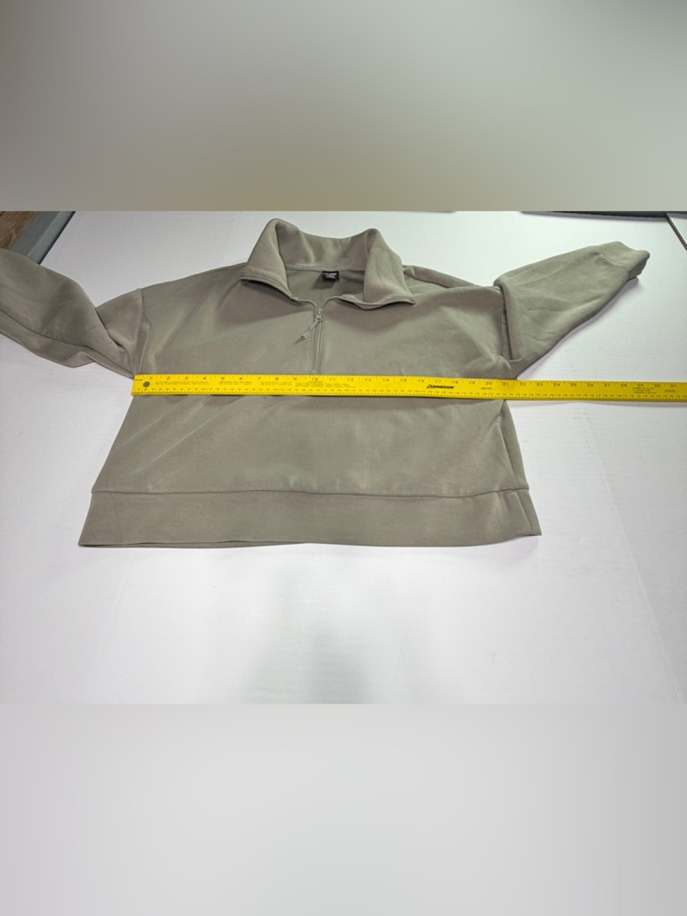 Avia Taupe Full-Zip scuba quarter zip pullover and joggers - Picture 4 of 13